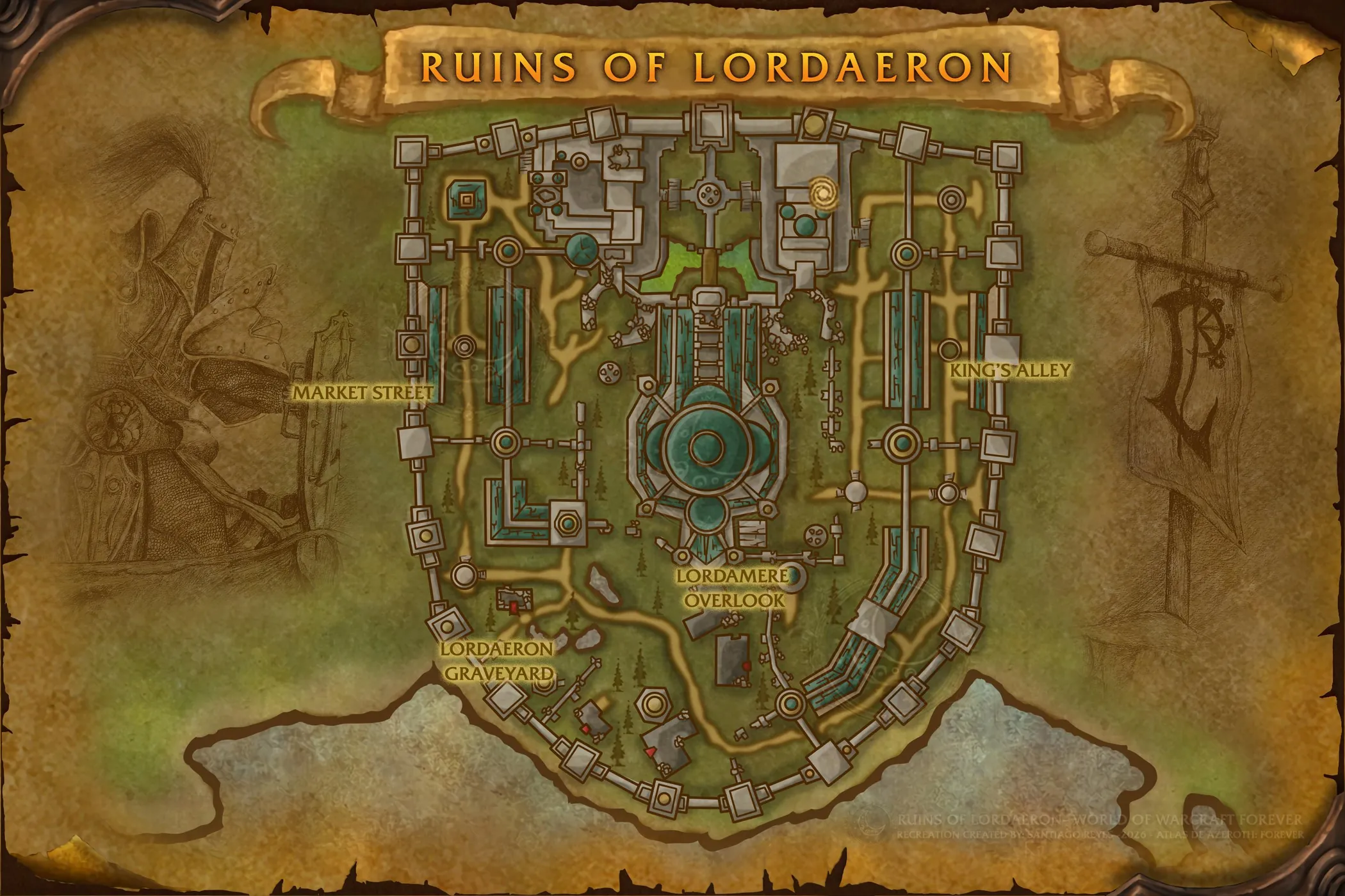Karte von Die Ruinen von Lordaeron