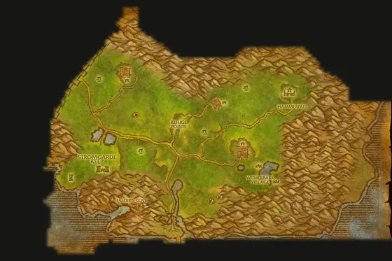 游戏中的阿拉希高地地图