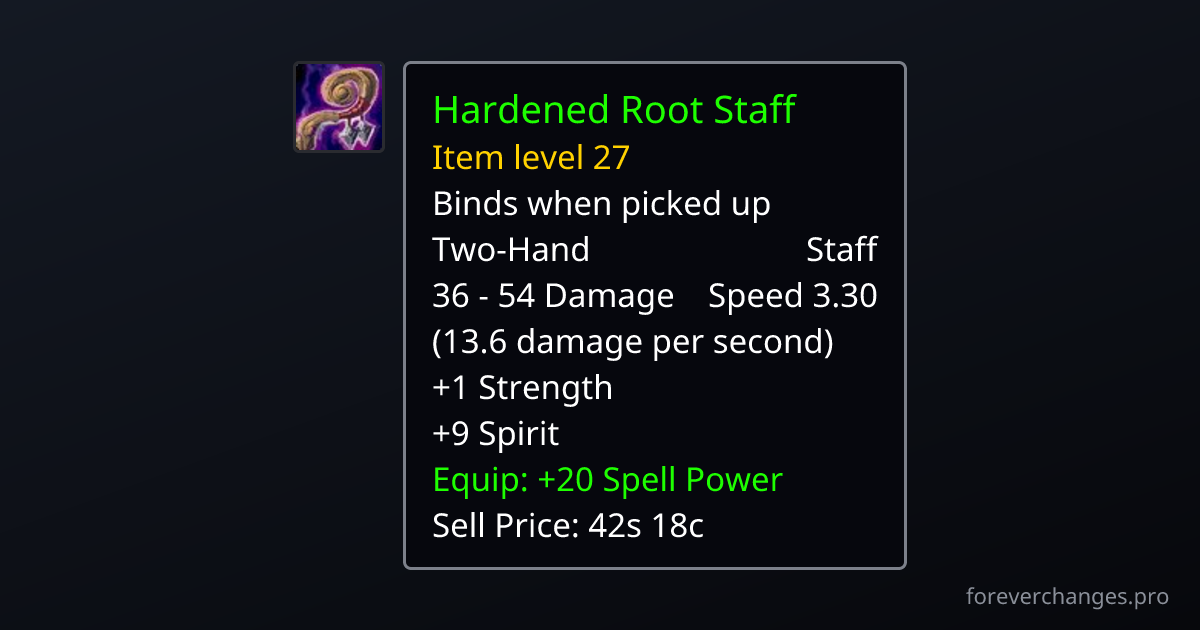 Hand Sataf Hardened Root Staff · WoW Forever two-hand vs Classic · ForeverChanges