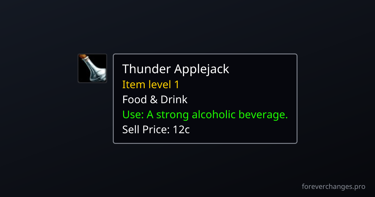 Thunder Applejack: new consumable in WoW Forever · ForeverChanges