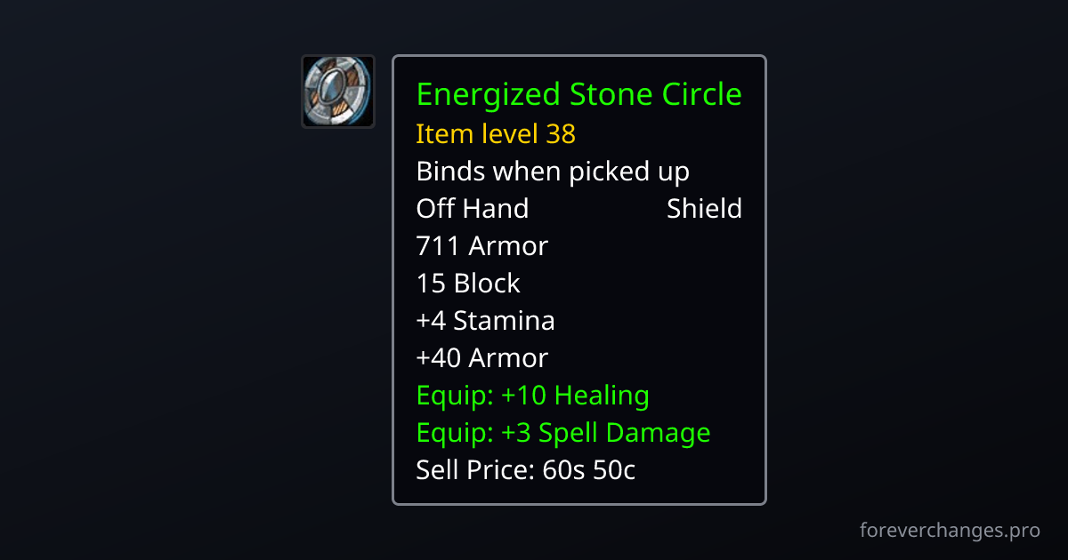 Energized Stone Circle: Power Stones quest reward · WoW Forever ...