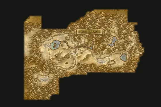Die Spielkarte von Dun Morogh