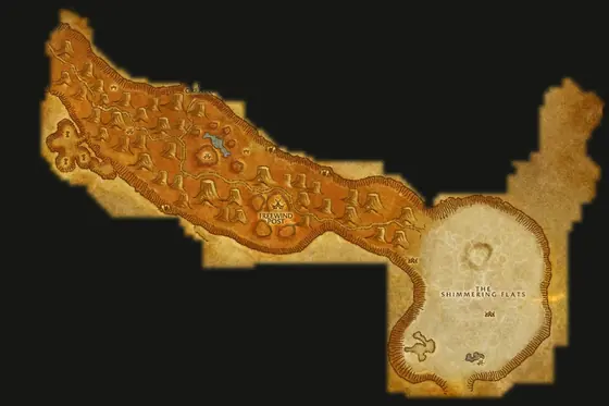 Die Spielkarte von Tausend Nadeln