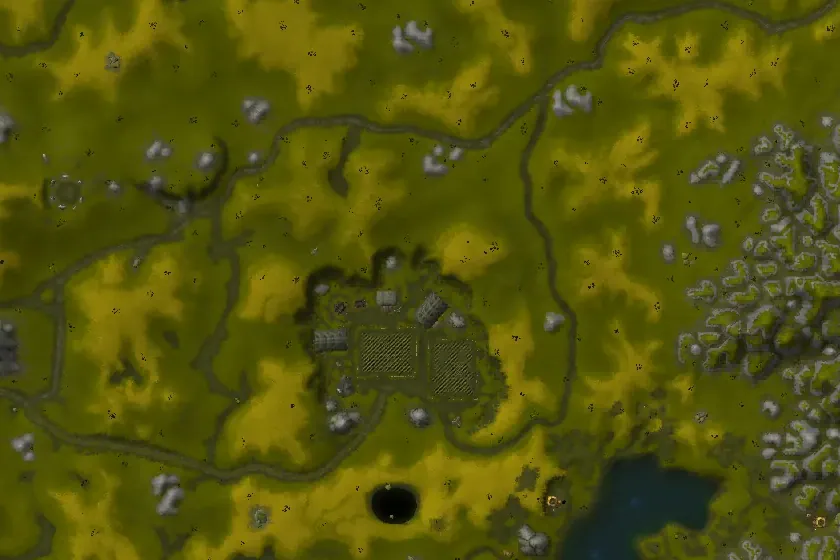 Hautes-terres d'Arathi vue d’en haut, sur la carte du monde